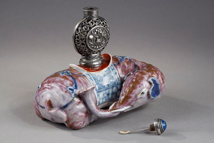 Elephant figure lying in porcelain | MasterArt